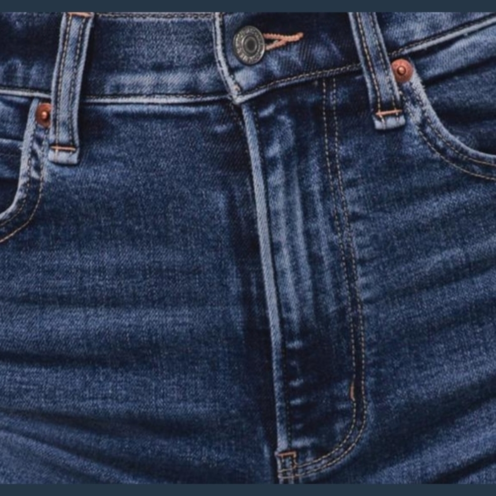 Abercrombie & Fitch Dark Blue Flare Jeans - Picture 2 of 4
